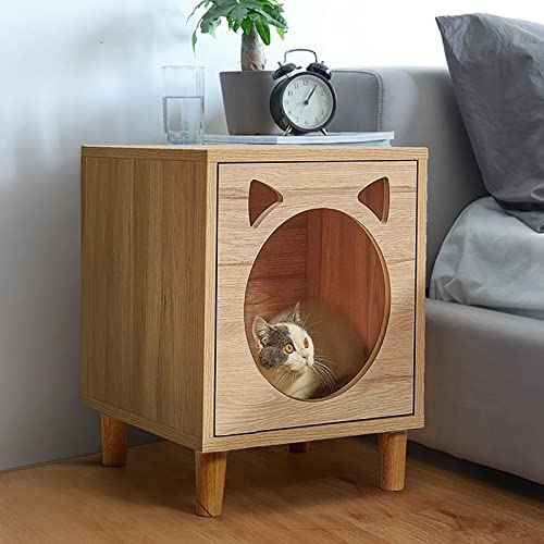 ZCLNYVGJ 3-In-1-Katzenhausbett, Katzenwürfel Aus Holz, Multifunktionales Haustierbettzimmer, Verwendung Als Nachttisch, Süßes Möbelstück, Dekorativ ZCLNYVGJ 3-In-1-Katzenhausbett, Katzenwürfel Aus Holz, Multifunktionales Haustierbettzimmer, Verwendung Als Nachttisch, Süßes Möbelstück, Dekorativ von ZCLNYVGJ