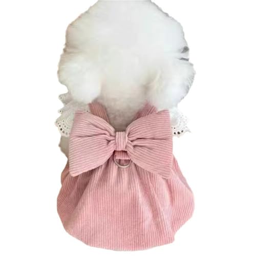 Kleidung für Haustiere, Herbst/Winter, Kürbisrock, Velours, gerippt, Schnalle, Pullover, Teddybär, für Hunde und Katzen, warmer Rock aus Spitze (XL) von ZCMMF