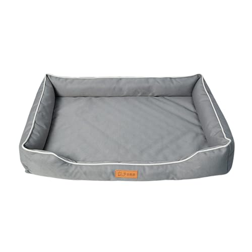 ZCMMF Große Hundehütte, wasserdichtes Hundesofa, Hunde- und Katzen-Sofa, mit abnehmbarem Reißverschluss und waschbar, mit rutschfester Unterseite, guter Schlaf für Hunde (grau, XL (90 x 60 x 14 cm) von ZCMMF