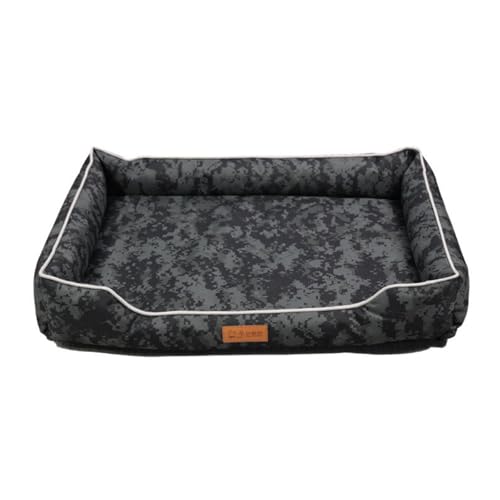 ZCMMF Große Hundehütte, wasserdichtes Hundesofa, Hunde- und Katzenschlafsofa, mit abnehmbarem Reißverschluss und waschbar, mit rutschfester Unterseite, guter Schlaf für Hunde (schwarze Tarnung, XXL von ZCMMF