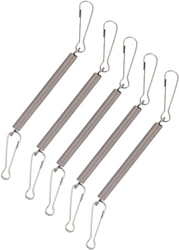 5 x Feder mit 2 Clips, die einzeln in Kombination verwendet werden, um Kaninchen-Wasserspender Trinkflasche für kleine Tiere zu halten, Federklemmen von ZCXCsfp