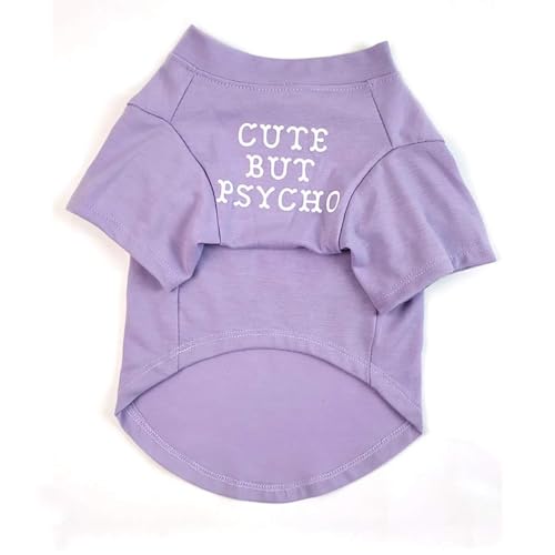 Bulldoggen-Kleidung, Welpen-T-Shirt, Frühling, Sommer, weich, bequem, atmungsaktiv, schnell trocknend, Hunde-Outfit, Pullover für kleine, mittelgroße und große Welpen, Hellviolett, Größe L Bulldoggen-Kleidung, Welpen-T-Shirt, Frühling, Sommer, weich, bequem, atmungsaktiv, schnell trocknend, Hunde-Outfit, Pullover für kleine, mittelgroße und große Welpen, Hellviolett, Größe L von ZCXCsfp