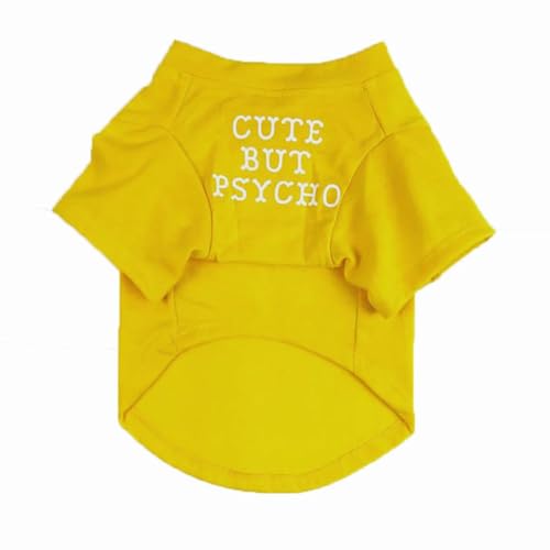 Bulldoggen-Kleidung, Welpen-T-Shirt, Frühling Sommer, weich, bequem, atmungsaktiv, schnell trocknend, Hunde-Outfit, Pullover für kleine, mittelgroße und große Welpen, Gelb, Größe S Bulldoggen-Kleidung, Welpen-T-Shirt, Frühling Sommer, weich, bequem, atmungsaktiv, schnell trocknend, Hunde-Outfit, Pullover für kleine, mittelgroße und große Welpen, Gelb, Größe S von ZCXCsfp