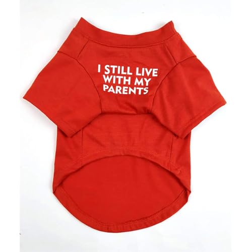 Bulldoggen-Kleidung, Welpen-T-Shirt, Frühling Sommer, weich, bequem, atmungsaktiv, schnell trocknend, Hunde-Outfit, Pullover für kleine, mittelgroße und große Welpen, Rot, Größe S Bulldoggen-Kleidung, Welpen-T-Shirt, Frühling Sommer, weich, bequem, atmungsaktiv, schnell trocknend, Hunde-Outfit, Pullover für kleine, mittelgroße und große Welpen, Rot, Größe S von ZCXCsfp