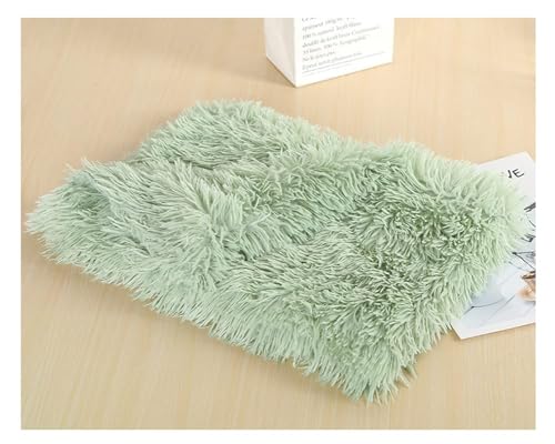 ZCXCsfp Langes Haustierbett, Kätzchen-Matratze, Kunstfell, warm, Katzen- und Hundedecke, Hundehütte, Plüschdecke, rutschfest, flauschig, waschbar, Haustierbett, Kissen (Fruchtgrün, 127 x 100 cm) von ZCXCsfp