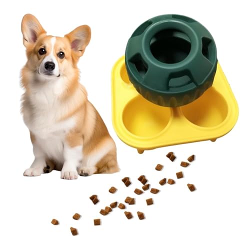 ZCXCsfp Leckball Hund, Hundespielzeug, langlebig, interaktives Leckerli-Ballspielzeug für Hunde, wiederverwendbarer Hundefutterspender, um Ihren Welpen abzulenken (dunkelgrün) von ZCXCsfp