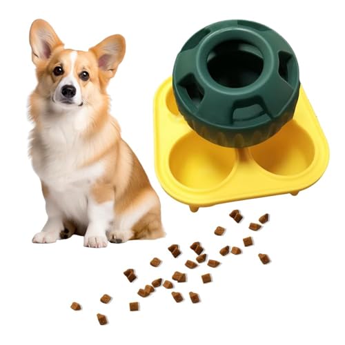 ZCXCsfp Leckball Hund, Hundespielzeug, langlebig, interaktives Leckerli-Ballspielzeug für Hunde, wiederverwendbarer Hundefutterspender, um Ihren Welpen abzulenken (dunkelgrün) von ZCXCsfp