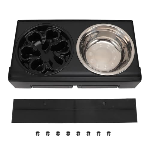 Erhöhte Hundenäpfe, verstellbar, erhöhter Hundenapf, Ständer, Nackenschutz, Schlupf, für mittelgroße und große Hunde, Schwarz Erhöhte Hundenäpfe, verstellbar, erhöhter Hundenapf, Ständer, Nackenschutz, Schlupf, für mittelgroße und große Hunde, Schwarz von ZCYLPT