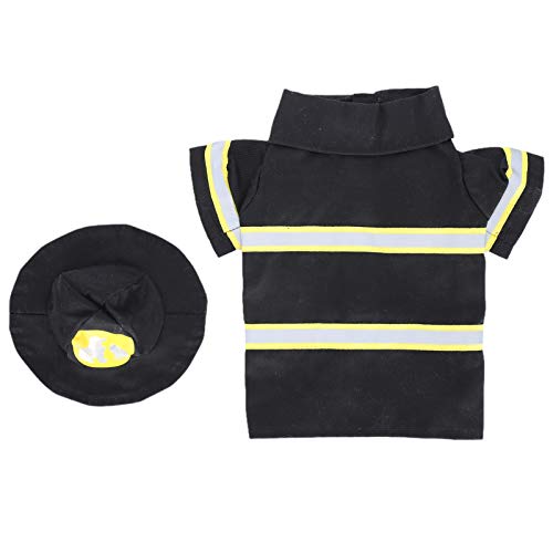 Feuerwehrmann-Kleidung, Jacke, Halloween-Kostüm für Hunde, mit Hut, Haustierzubehör für festliche Atmosphäre, Größe M von ZCYLPT