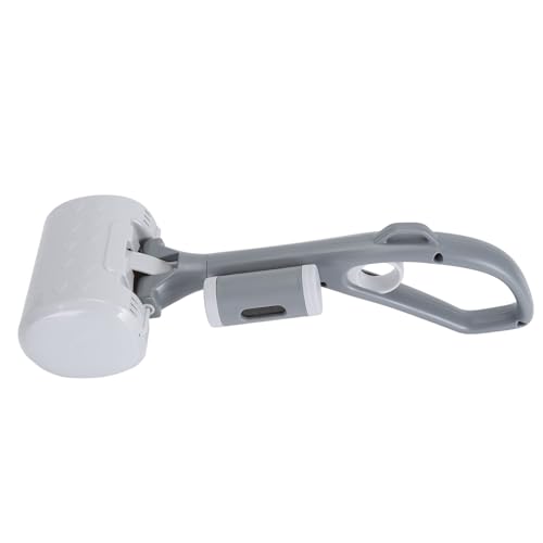ZCYLPT Pet Pooper Scooper für Hunde – Leichte tragbare Hundekotschaufel mit Kotbeutelspender & ergonomischem Griff – einfach zu bedienen, ABS-Material – Weiß (Grau) von ZCYLPT