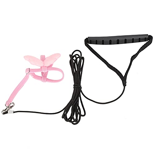 Bird Harness Leash | Adjustable & Escape - Proof for Parrots/Conures/Parakeets | Outdoor Flying Training with Comfortable Soft Rope | 78 inch Leash with Secure Hook (Pink) von ZCZDHNA
