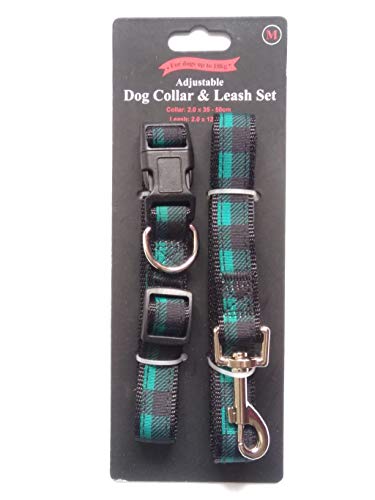 Hunde Halsband 2 x 35-50 cm und Leine 2 x 120 cm Set Größe M bis18 kg NEU OVP von ZD Trading