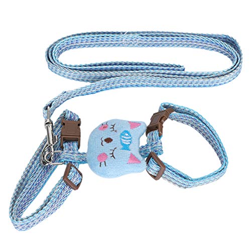 Fluchtdichtes Katzenkabelbaum mit Leine und Komfortables Design für Sichere Wanderaktivitäten (Blue) von ZDETGU