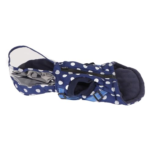 Haustier mit Kapuze mit Kapuze Winddicht Warm Warm Bequeme Reflektierende Warme Hundemantel mit Klarem Rand für den Winter M (L) von ZDETGU