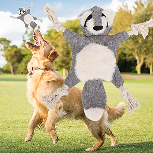 Weiches Plüsch -Haustier Klingt mit Klingenden Zähnen Kauen Interaktives Trainingsspielzeug für Hunde Grau (Grey) von ZDETGU