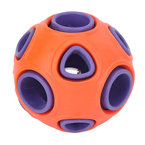 ZDETGU Festes und Zuverlässiges Hund Spielzeug Zum Kauen und Spielen von Weichem Gummi Interaktives Essensspielzeug für Hunde und Katzen in Blau und Orange (Orange und Lila) von ZDETGU