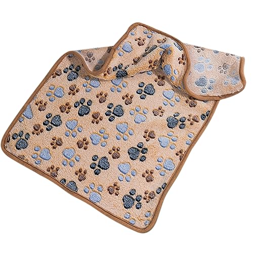 ZDETGU Gemütliche Plüsch -Haustierdecke für Hunde und Katzen Im Kaffeepfoten -Drucken. (S) von ZDETGU
