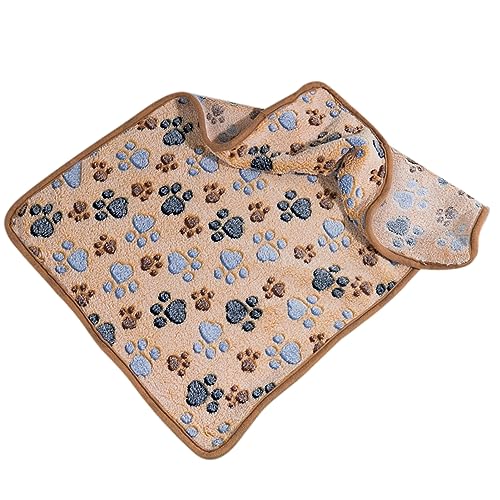 ZDETGU Gemütliche Plüsch -Haustierdecke für Hunde und Katzen Im Kaffeepfoten -Drucken. (XL) von ZDETGU