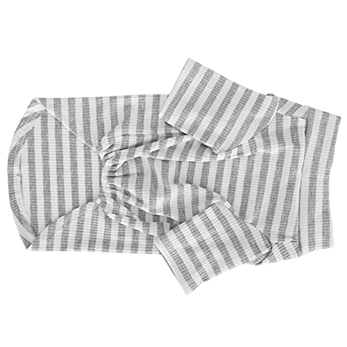 ZDETGU Haustierstreifen -Baumwollhemd für Hunde Katzen und Kleine Haustiere Weiches Bequemes T -Shirt in und weiß (XS) von ZDETGU