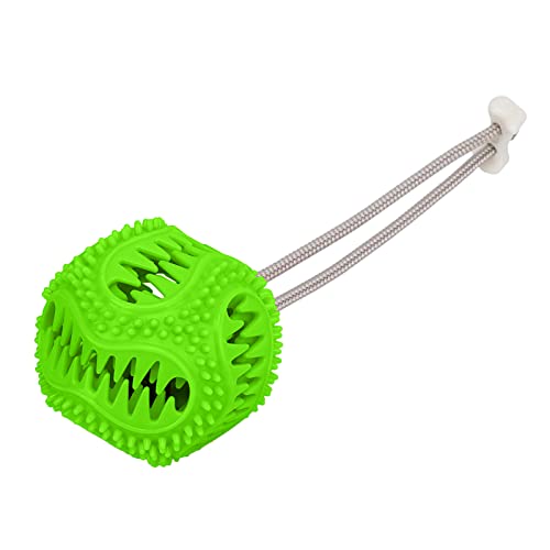 ZDETGU Interaktiver Hund Kauen mit Glocken und Seil - Bissresistentes Kauspielzeug für Zähne und Spaß für Kleine Bis Große Haustiere (Green) von ZDETGU