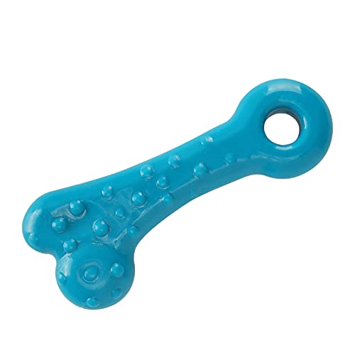 ZDETGU Knochenform Hundekauen Spielzeug für Interaktives Spiel und Pflege für Kleine und Mittlere Hunde (Kleine Knochen - hellblau) von ZDETGU