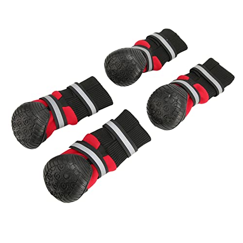ZDETGU Winter Hundestiefel Abriebschläger Warme Hundeschuhe für Mittlere Große Hunde (S) von ZDETGU