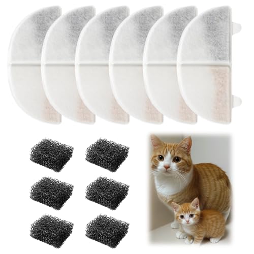 Wasserbrunnen Filter,Trinkbrunnenfilter für Katzenblüten,Katzenbrunnen Filter für Trinkbrunnen für Katze,Filter für Katzen Hunde, Wasserbrunnen für Katzen Mehrere Haustiere Katzen Zubehör von ZDL