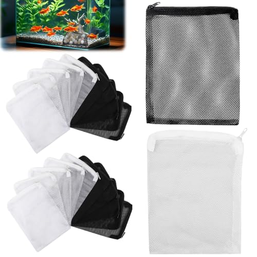 ZDL Aquarium Filterbeutel,20pcs Filterbeutel für Aquarien,Fish Tank Netz Filterbeutel,Aquarien Feinmaschiges Netz,Fischtank Mesh Filterbeutel,Wiederverwendbare Beutel für Aktivkohle,Biokugeln von ZDL