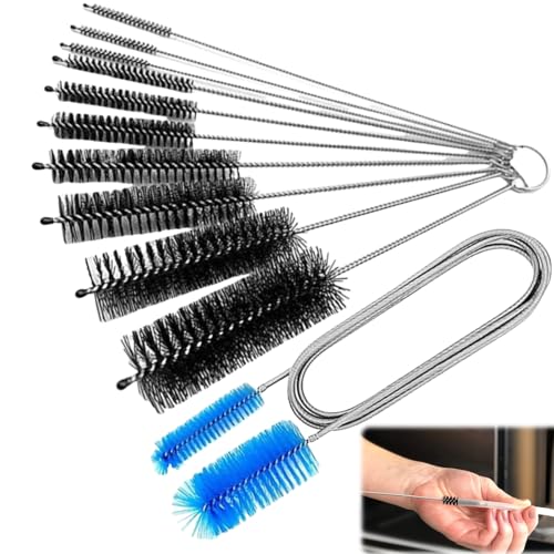 ZDL Schlauchbürste,11pcs Reinigungsset Bürste,Pfeifenreiniger Bürste,Flexible Reinigungsbürste Doppelkopf,Doppelseitige Schlauchbürste aus Edelstahl,für Verschiedene Flaschen, Ausguss,Aquarium von ZDL