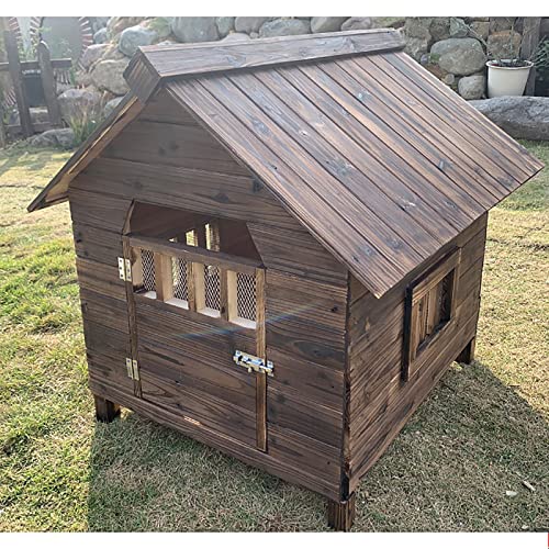 Katzenhaus Outdoor Winterfest, Katzenhaus Outdoor Winterfest Vollisoliert, Hundehütte Isoliert, Outdoor Katzenunterstand mit Tür, for Katzen, Hunde Und Andere Kleintiere (Color : Double Window, Size von ZDMZR