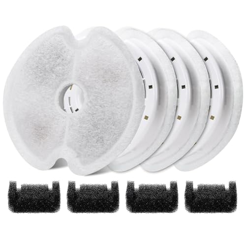 ZDDP Katzenwasserfilter für Brunnen 67oz/2L Aktivkohlefilter mit Vorfilterschwämmen für Haustierwasserbrunnen von ZDDP