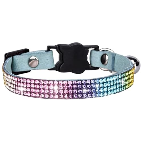 1 Packung Strass Haustierhalsband, Strass Katzenhalsband, Buntes Strass Hundehalsband, Verstellbares Strass Haustierhalsband, Kristall Haustierhalsband, Halsband mit Sicherheitsverschluss (Schwarz) von ZEACCT