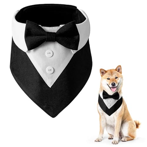 1 Stück Hundebowtie-Halstuch, Hund Formales Hochzeitstuch, Haustierparty-Smoking-Schleife, Verstellbares Atmungsaktives Hundetuch, Haustier Geburtstagskostüm, für Kleine Mittelgroße Hunde (Schwarz) 1 Stück Hundebowtie-Halstuch, Hund Formales Hochzeitstuch, Haustierparty-Smoking-Schleife, Verstellbares Atmungsaktives Hundetuch, Haustier Geburtstagskostüm, für Kleine Mittelgroße Hunde (Schwarz) von ZEACCT
