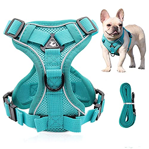 No Pull Hundegeschirr, Sports Hundegeschirr, Großes Reflektierendes Hundegeschirr, Einstellbare Hundeweste, mit Frontclip und Leicht zu bedienendem Griff für Spaziergänge, Training, Laufen(XL) von ZEACCT