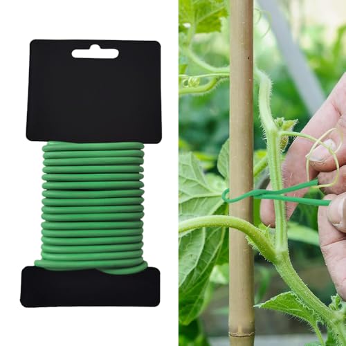 ZEIEYA Pflanzenbinder, 3,5mm x 20 m Gartendraht Weich Pflanzen Bindedrah Wickeldraht Geeignet für Gartenkletterer, Weinreben, Sträucher und Blumen,Pflanzenstütze im Garten von ZEIEYA