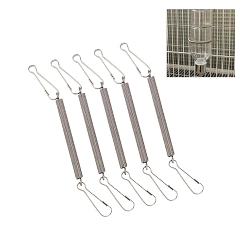 ZEKANXX Ersatzfedern mit 2 Clips, Edelstahl, 7,9 cm Federverschluss, Wasser-Trinkflasche für Kaninchen, Hamster, Metallfederklemmen ZEKANXX Ersatzfedern mit 2 Clips, Edelstahl, 7,9 cm Federverschluss, Wasser-Trinkflasche für Kaninchen, Hamster, Metallfederklemmen von ZEKANXX