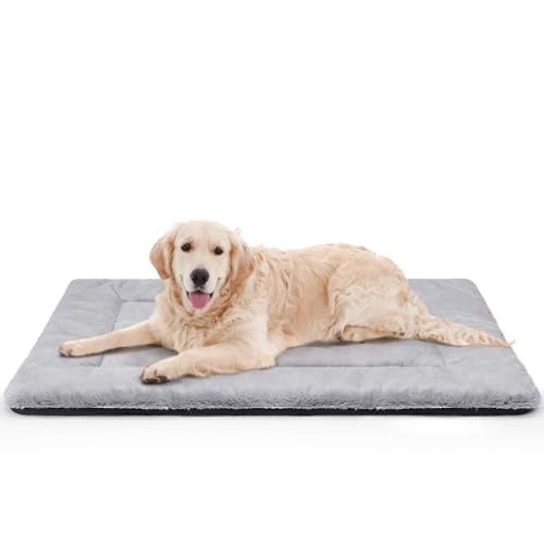 Hundebett für Hundekäfige, waschbar, große Hundebetten für mittelgroße und große Hunde, weiche Haustiermatte, passend für Hundekäfige und Zwinger, Grau, 280 x 180 cm Hundebett für Hundekäfige, waschbar, große Hundebetten für mittelgroße und große Hunde, weiche Haustiermatte, passend für Hundekäfige und Zwinger, Grau, 280 x 180 cm von ZENGAOOU