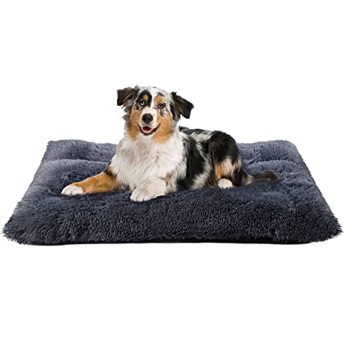 ZENGAOOU Hundebett Grosse Hunde, Hundekissen Waschbar Hundekorb Flauschig - 80x55cm Anti-Angst, Anti-Rutsch Hundematte von ZENGAOOU