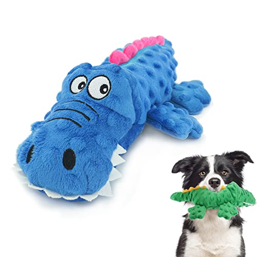 ZENVALY Quietschende Spielzeug für Hund, Hundespielzeug, Krokodil Plüschspielzeug für Hunde, Sicher Kauspielzeug für Kleine Mittel Hunde, Blau ZENVALY Quietschende Spielzeug für Hund, Hundespielzeug, Krokodil Plüschspielzeug für Hunde, Sicher Kauspielzeug für Kleine Mittel Hunde, Blau von ZENVALY