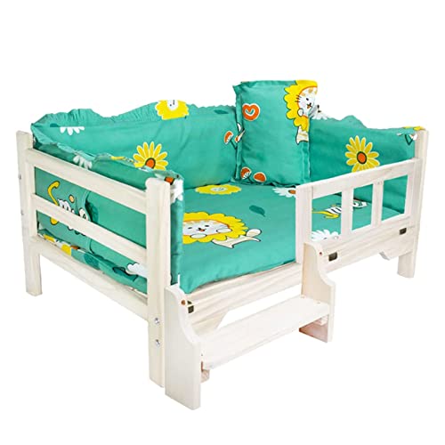 ZEONIK dog bed Elevated Dog Bed Dog Bedside Sleeper with Removable Washable Cushion Wooden Pet Beds Pet Sofa Bed Couch for Small Medium Dogs Cat pet bed ZEONIK dog bed Elevated Dog Bed Dog Bedside Sleeper with Removable Washable Cushion Wooden Pet Beds Pet Sofa Bed Couch for Small Medium Dogs Cat pet bed von ZEONIK