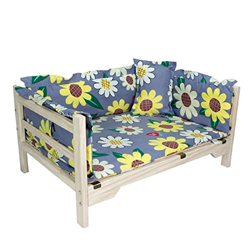 ZEONIK dog bed Wooden Dog Bed Elevated Pet Bed with Mattress Durable No-Slip Cat Sofas Cot Indoor Outdoor Use for Medium & Small Dogs Pet Cat pet bed ZEONIK dog bed Wooden Dog Bed Elevated Pet Bed with Mattress Durable No-Slip Cat Sofas Cot Indoor Outdoor Use for Medium & Small Dogs Pet Cat pet bed von ZEONIK