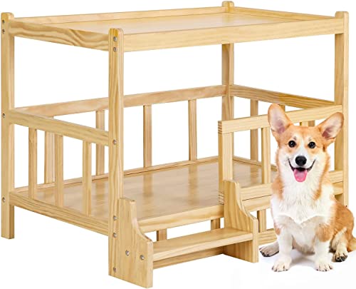 ZEONIK hundebett Hölzerner Hundebettrahmen, Hundehüttenmöbel, erhöhtes Haustierbett, Hundekoje, Holzbett, Hundebett mit Gittern für mittelgroße und kleine Hunde hundebetten ZEONIK hundebett Hölzerner Hundebettrahmen, Hundehüttenmöbel, erhöhtes Haustierbett, Hundekoje, Holzbett, Hundebett mit Gittern für mittelgroße und kleine Hunde hundebetten von ZEONIK