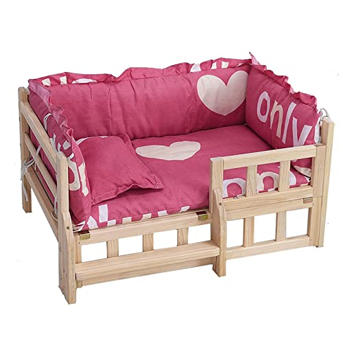 ZEONIK hundebett Hölzernes Hundebett, rosa, erhöhtes Katzen-Lounge-Sofa, erhöhtes Haustierbett, Haus, Zwinger, Haustier-Schlafsofa, Couch für mittelgroße und kleine Hunde, Haustier, Katze hundebetten ZEONIK hundebett Hölzernes Hundebett, rosa, erhöhtes Katzen-Lounge-Sofa, erhöhtes Haustierbett, Haus, Zwinger, Haustier-Schlafsofa, Couch für mittelgroße und kleine Hunde, Haustier, Katze hundebetten von ZEONIK
