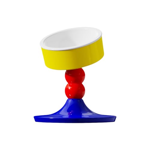Erhöhter Futternapf für Haustiere, höhenverstellbar, Keramik-Wassernapf, ergonomisches geneigtes Design für Katzen, kleine Hunde, Keramik, erhöhter Futternapf von ZEPFJHE