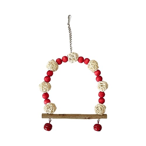 Pet Wellensittiche Käfig Sitzstange Ständer Schaukel Papageien Schaukel Hängespielzeug Käfig Holz Vogel Kletterseil Papageien Schaukel Pet Wellensittiche Käfig Sitzstange Ständer Schaukel Papageien Schaukel Hängespielzeug Käfig Holz Vogel Kletterseil Papageien Schaukel von ZEPFJHE