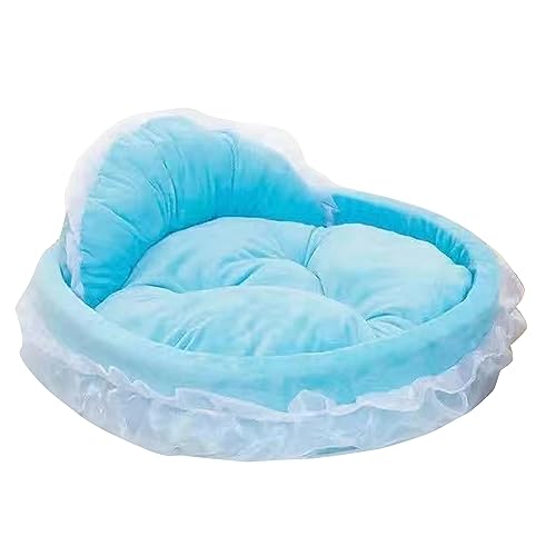 ZEPFJHE Ruffled Haustier Prinzessin Bett Kätzchen Welpen Hochzeit Haustier Abnehmbares Kissen für Hunde und Katzen Warm Nest ZEPFJHE Ruffled Haustier Prinzessin Bett Kätzchen Welpen Hochzeit Haustier Abnehmbares Kissen für Hunde und Katzen Warm Nest von ZEPFJHE