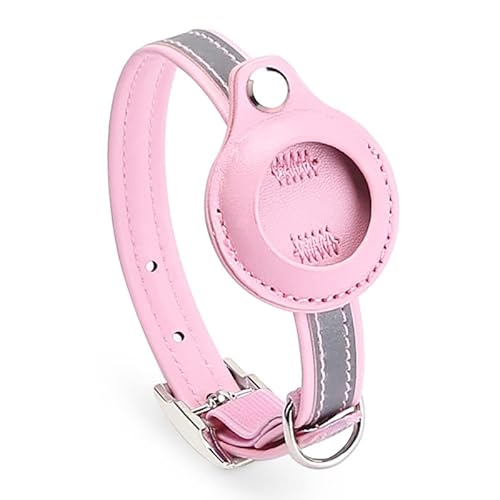 Airtag Katzenhalsband - Wasserdichter Anti-Verlust-Haustier-Tracker mit reflektierendem Streifen, ausbruchsicherer Apple Airtag-Halter für kleine Katzen von ZEQFEMKL