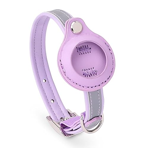 Airtag Katzenhalsband - Wasserdichter Anti-Verlust-Haustier-Tracker mit reflektierendem Streifen, ausbruchsicherer Apple Airtag-Halter für kleine Katzen von ZEQFEMKL