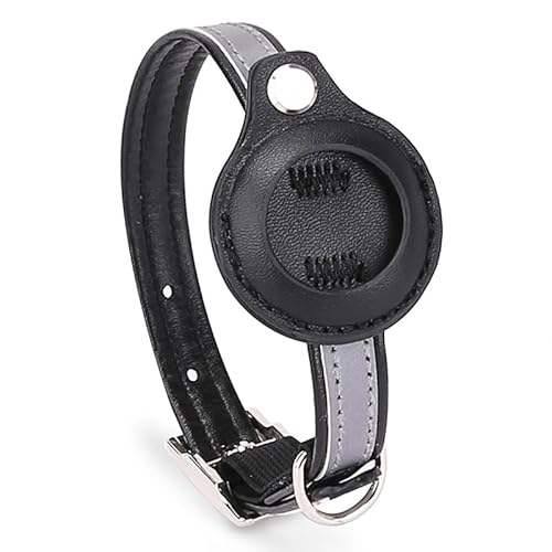 Airtag Katzenhalsband - Wasserdichter Anti-Verlust-Haustier-Tracker mit reflektierendem Streifen, ausbruchsicherer Apple Airtag-Halter für kleine Katzen von ZEQFEMKL