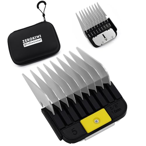 Professioneller Tierschermaschine im A5-Stil, Edelstahl, farbcodiert, Schnappbefestigung, Führungskamm, 0,3 cm - 2,5 cm, kompatibel mit Wahl KM Serie Oster A5 Andis, abnehmbare Klinge, Haustierfriseur Professioneller Tierschermaschine im A5-Stil, Edelstahl, farbcodiert, Schnappbefestigung, Führungskamm, 0,3 cm - 2,5 cm, kompatibel mit Wahl KM Serie Oster A5 Andis, abnehmbare Klinge, Haustierfriseur von ZEROKIWI